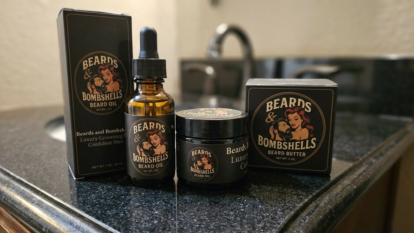 Beard Essentials Bundle – Dark Amber