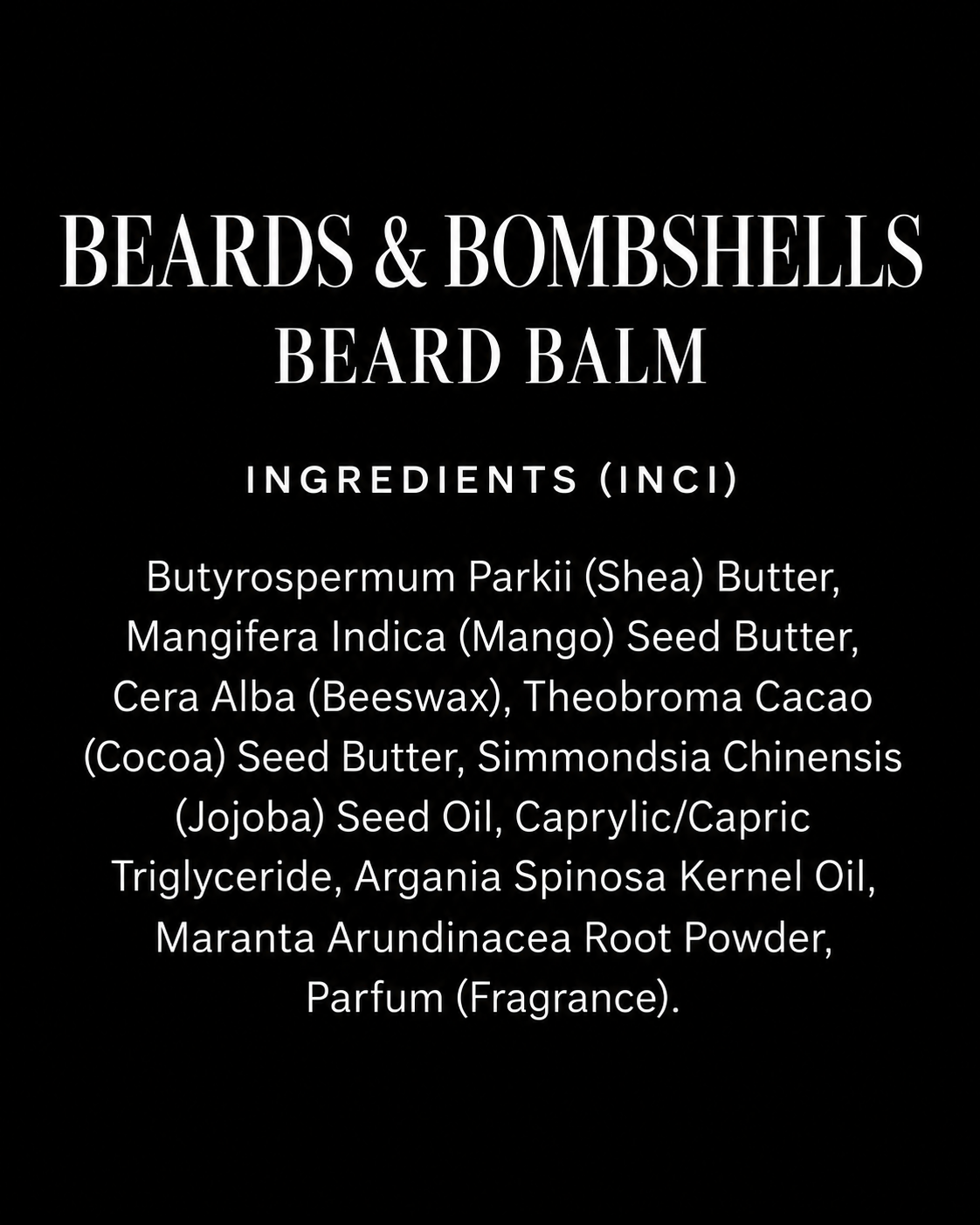 Beards & Bombshells Hydrating Beard Balm (Scent -Manhattan Noir)
