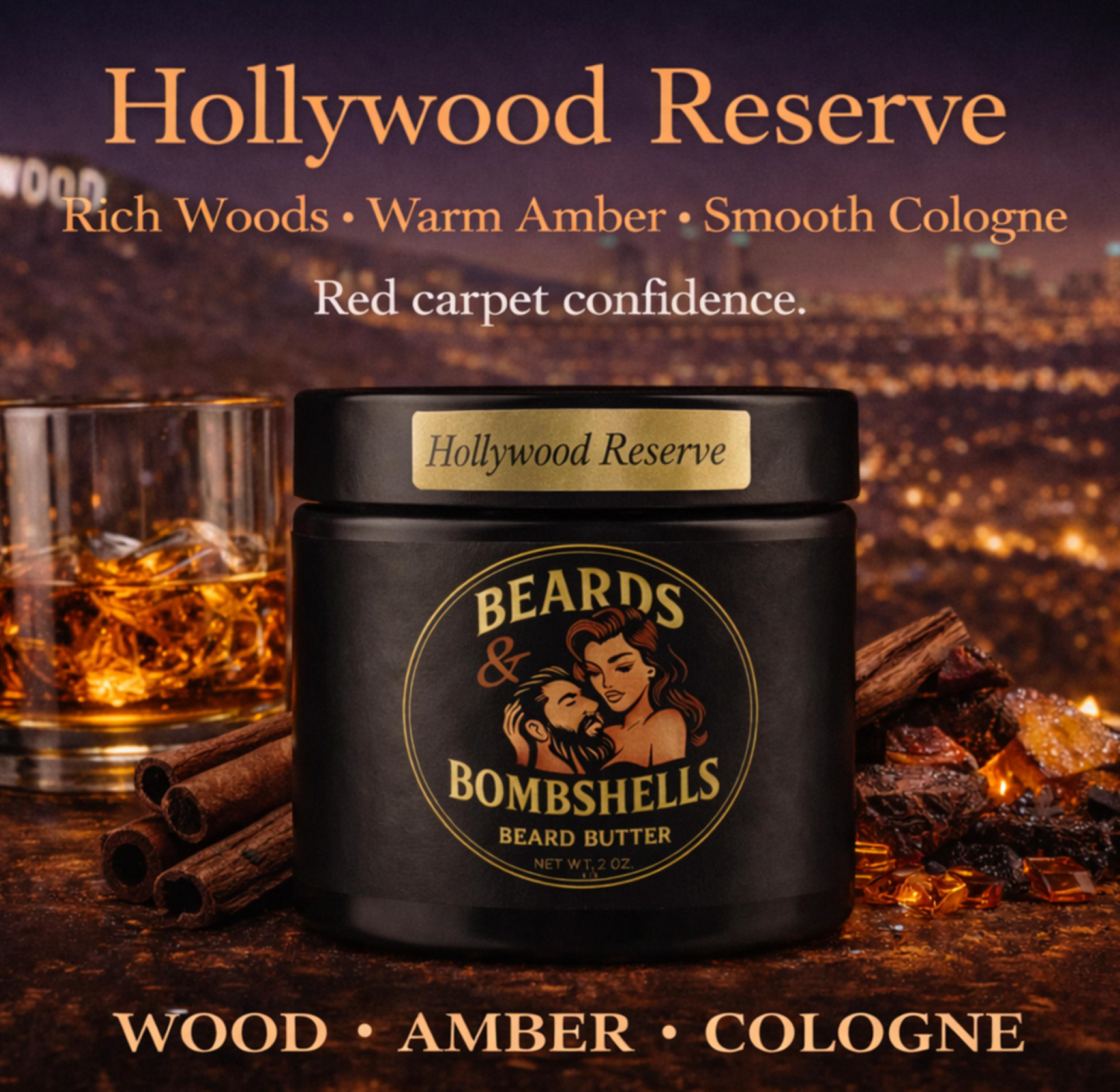 Beards &amp; Bombshells Hydrating Beard Butter (Scent - Hollywood Reserve)